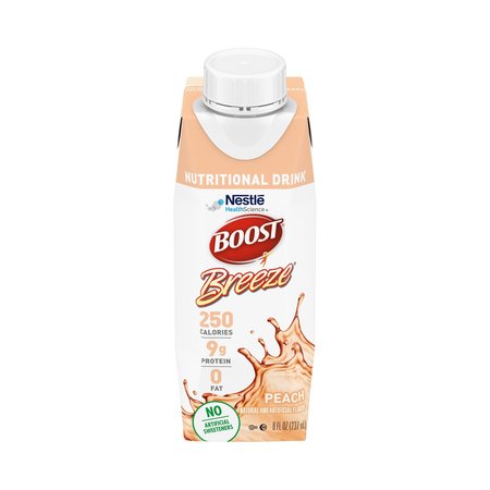 BOOST Breeze Nutritional Drink Peach 8 oz Carton, PK 24 00043900238968